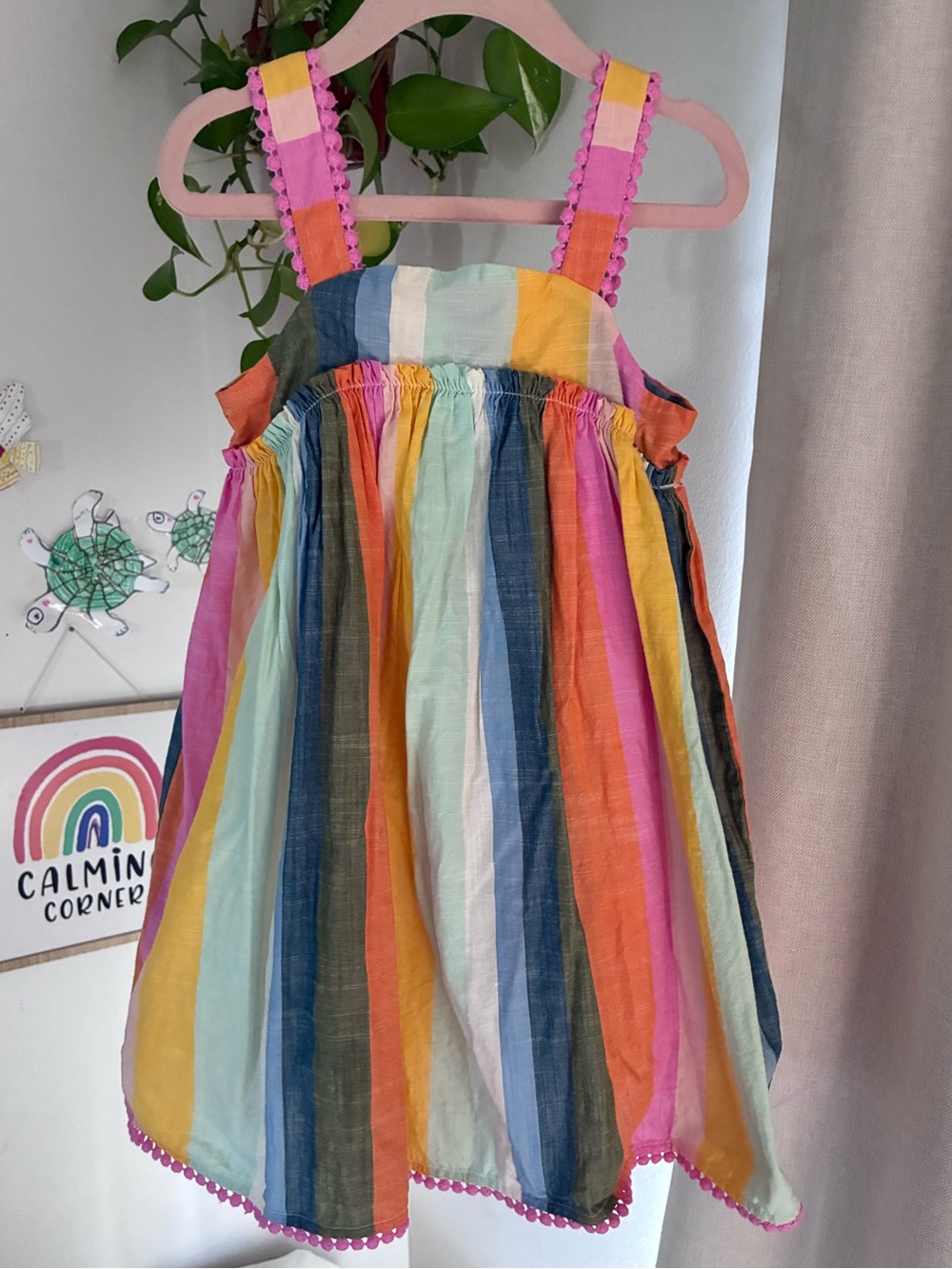 Girls Rainbow Stripe Sundress 🌈
